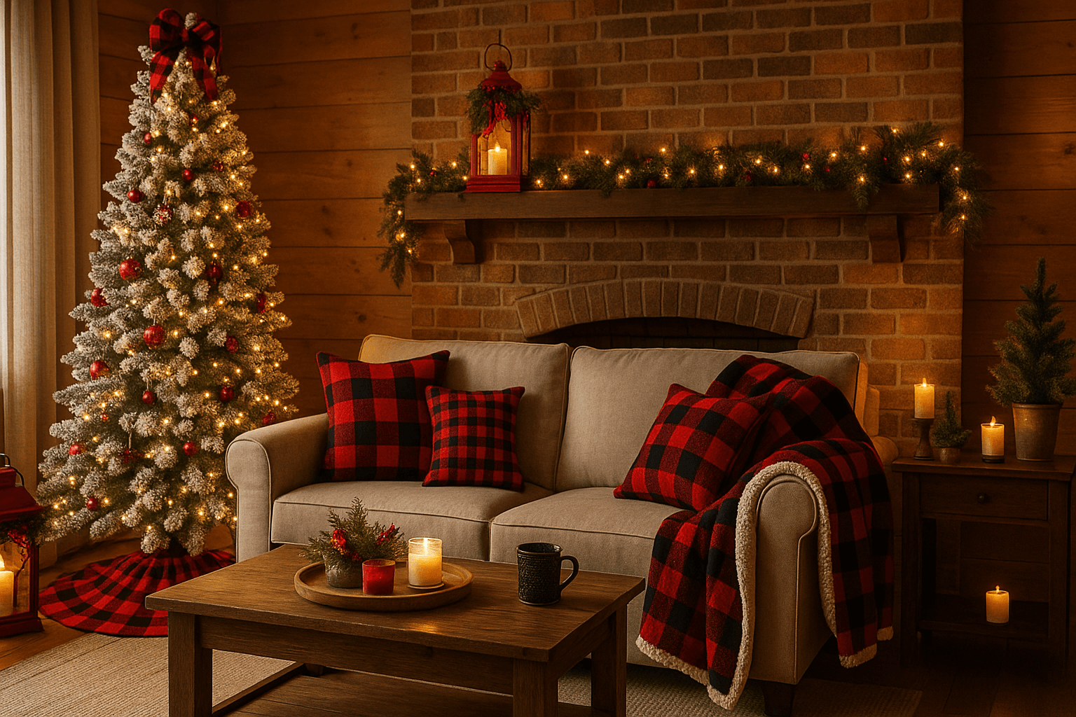 Country Christmas Living Room Makeover in a Weekend
