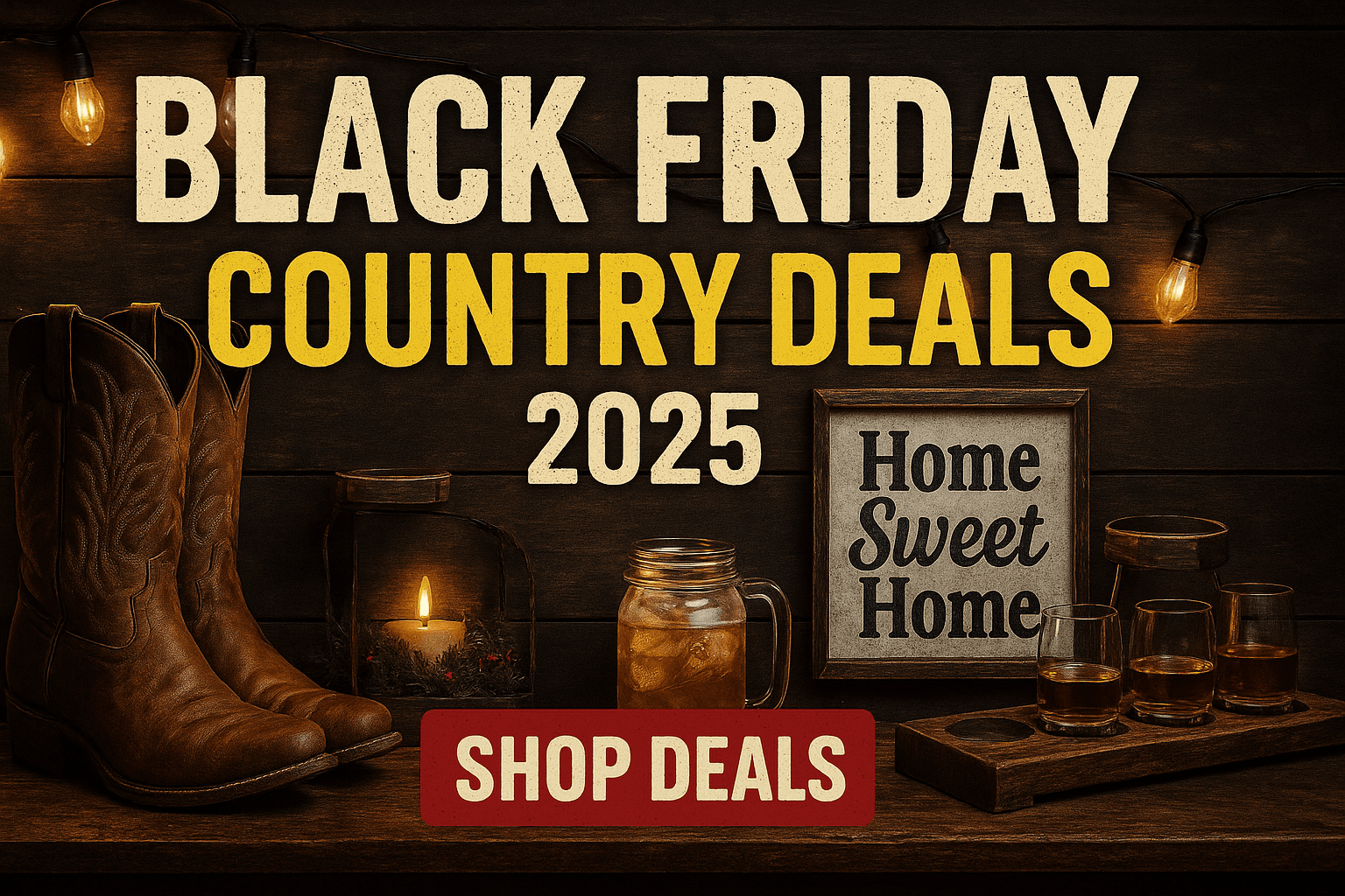 Black Friday Country Deals 2025: Boots, Barn Decor & Barware Markdowns
